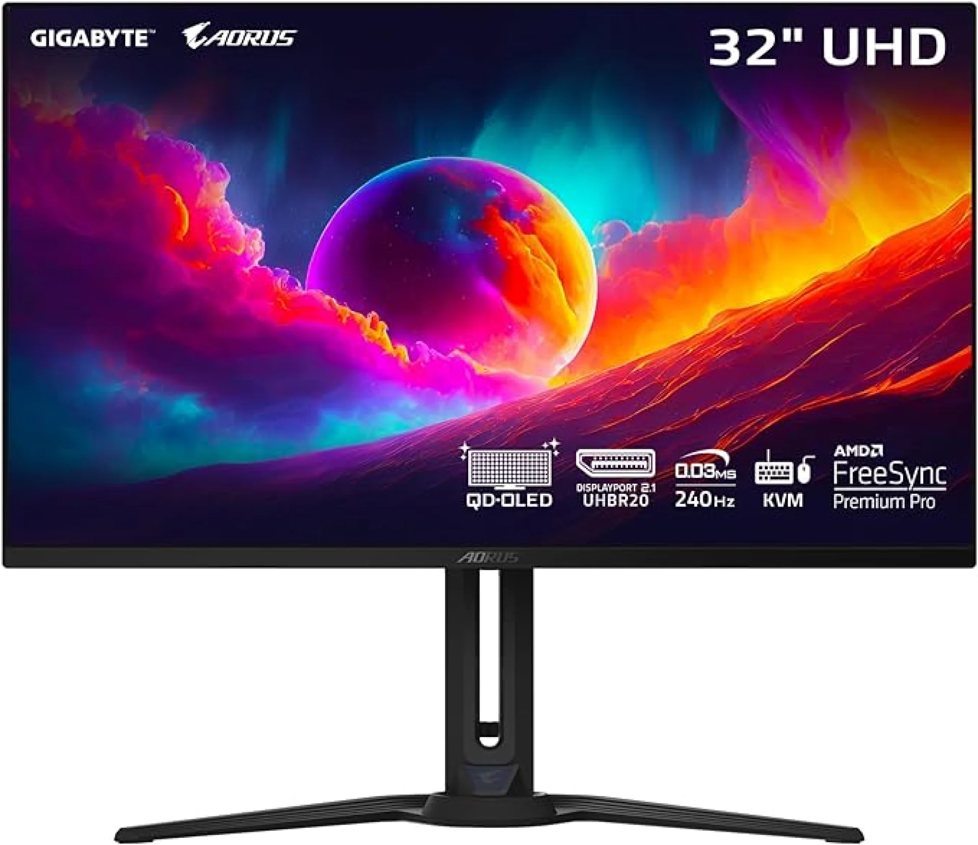 Gigabyte AORUS FO32U2 | شاشة 4K UHD 31.5 بوصة QD-OLED