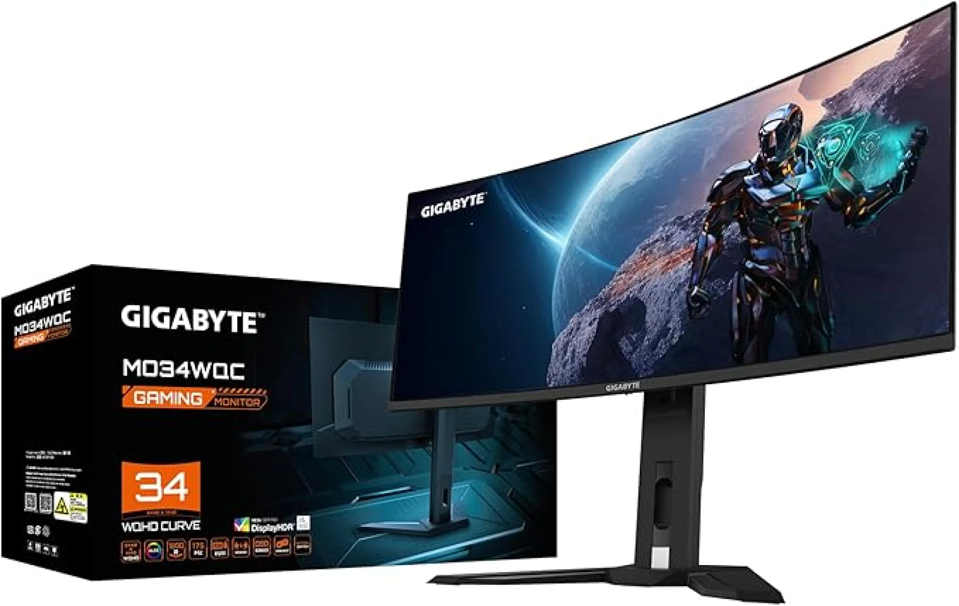 Gigabyte MO34WQC | شاشة منحنية 2K WQHD 34 بوصة