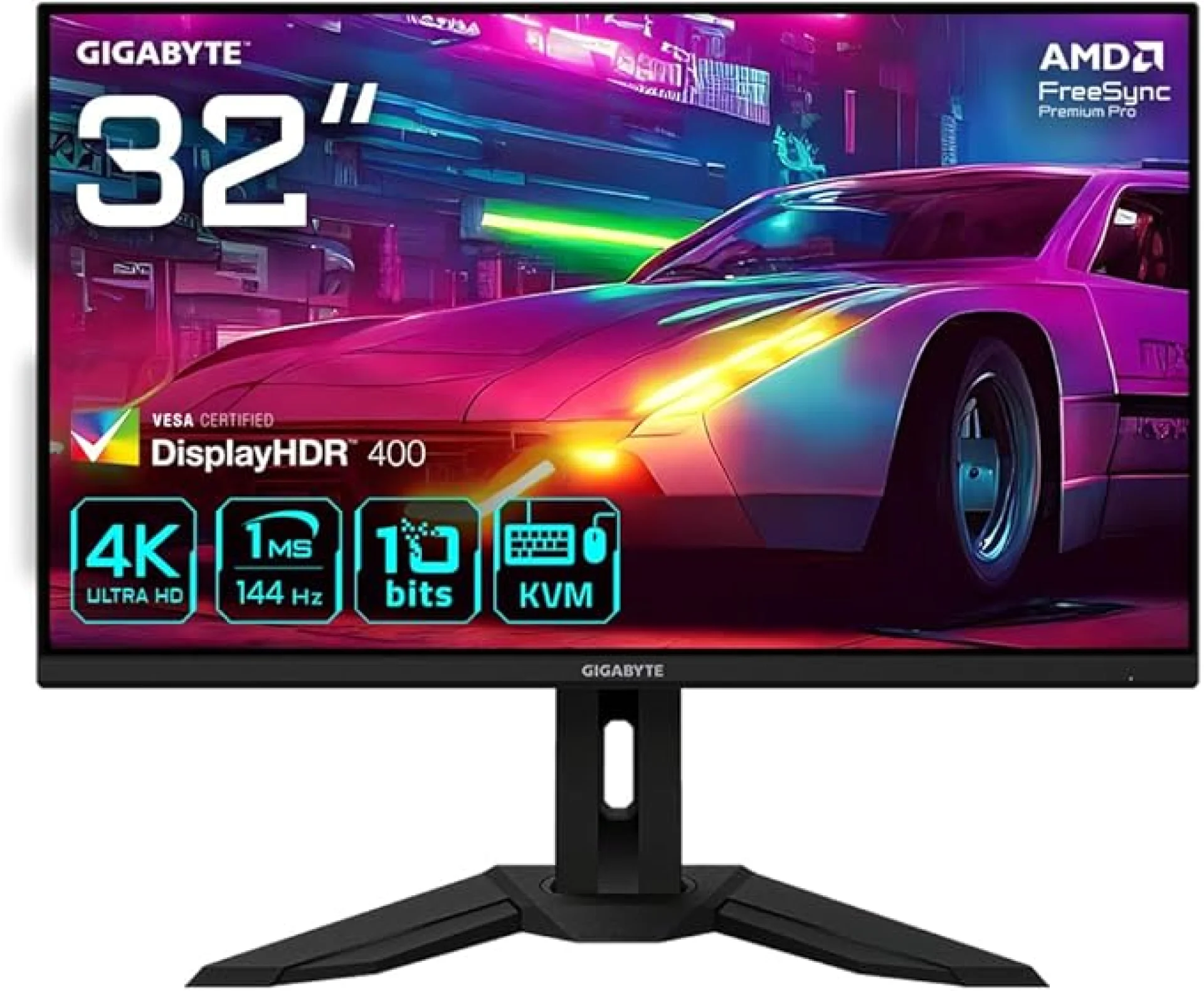 Gigabyte M32U | شاشة 31.5 بوصة SS IPS UHD 1ms 144Hz مع مكبرات صوت وتقنية KVM