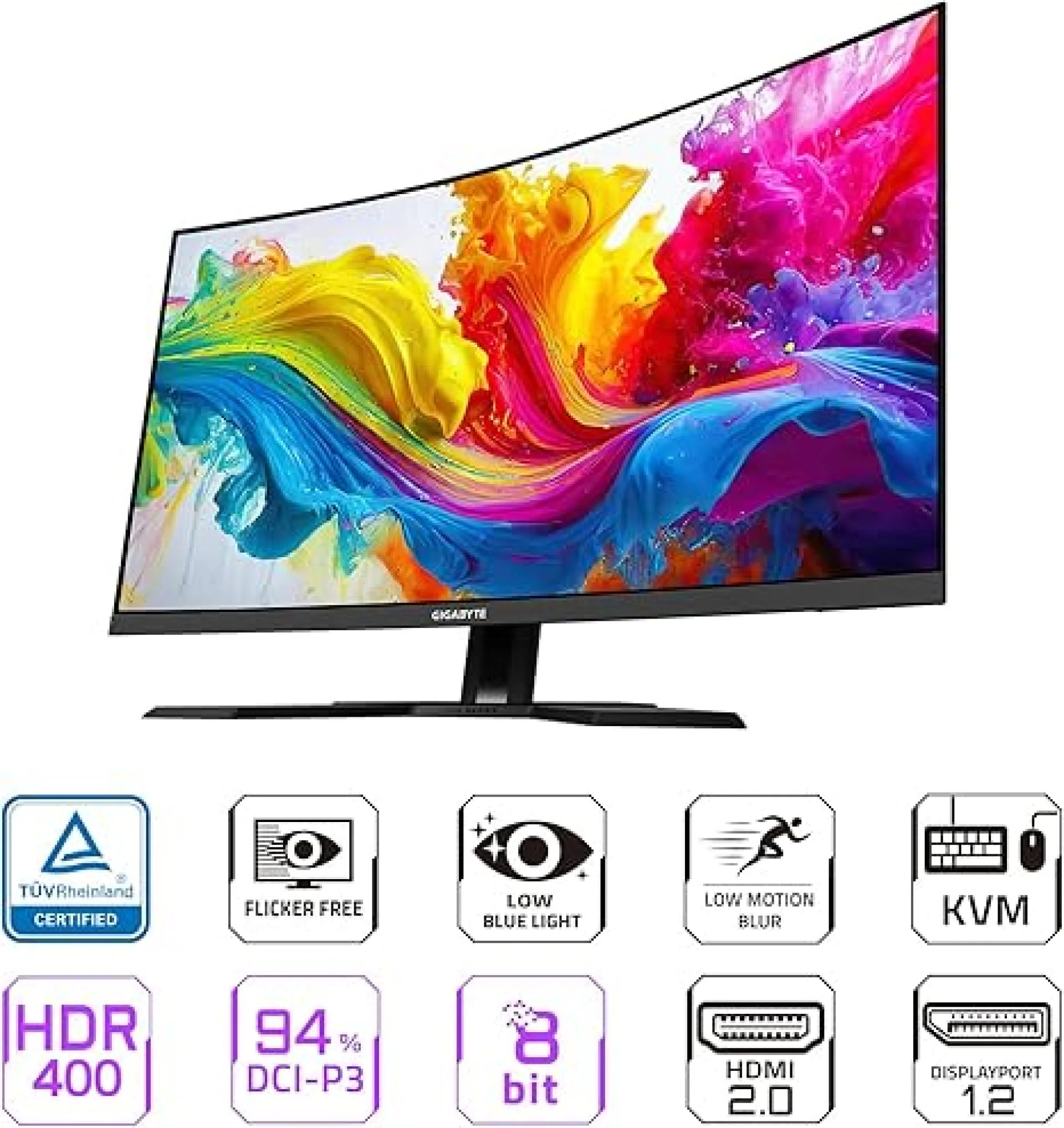 Gigabyte M32QC | شاشة 31.5 بوصة QHD VA 1MS 170Hz HDR400