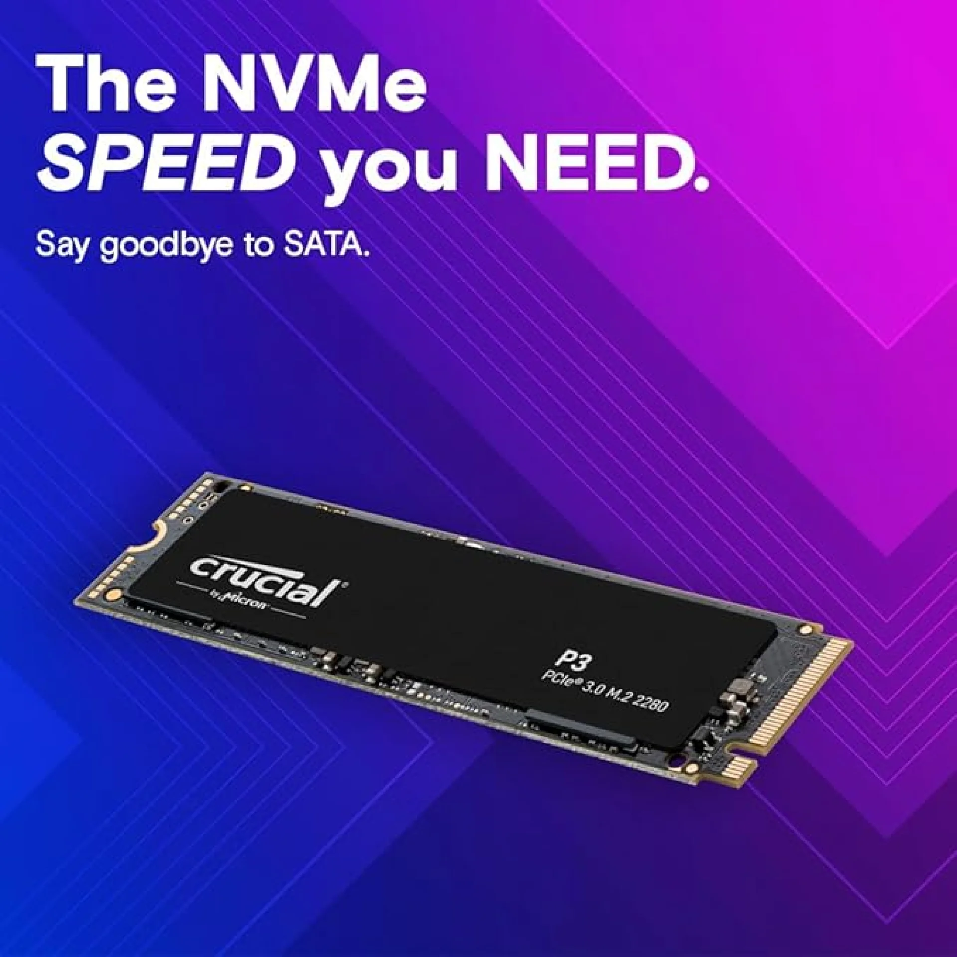 Crucial P3 500GB 3D NAND NVMe PCIe M.2 SSD