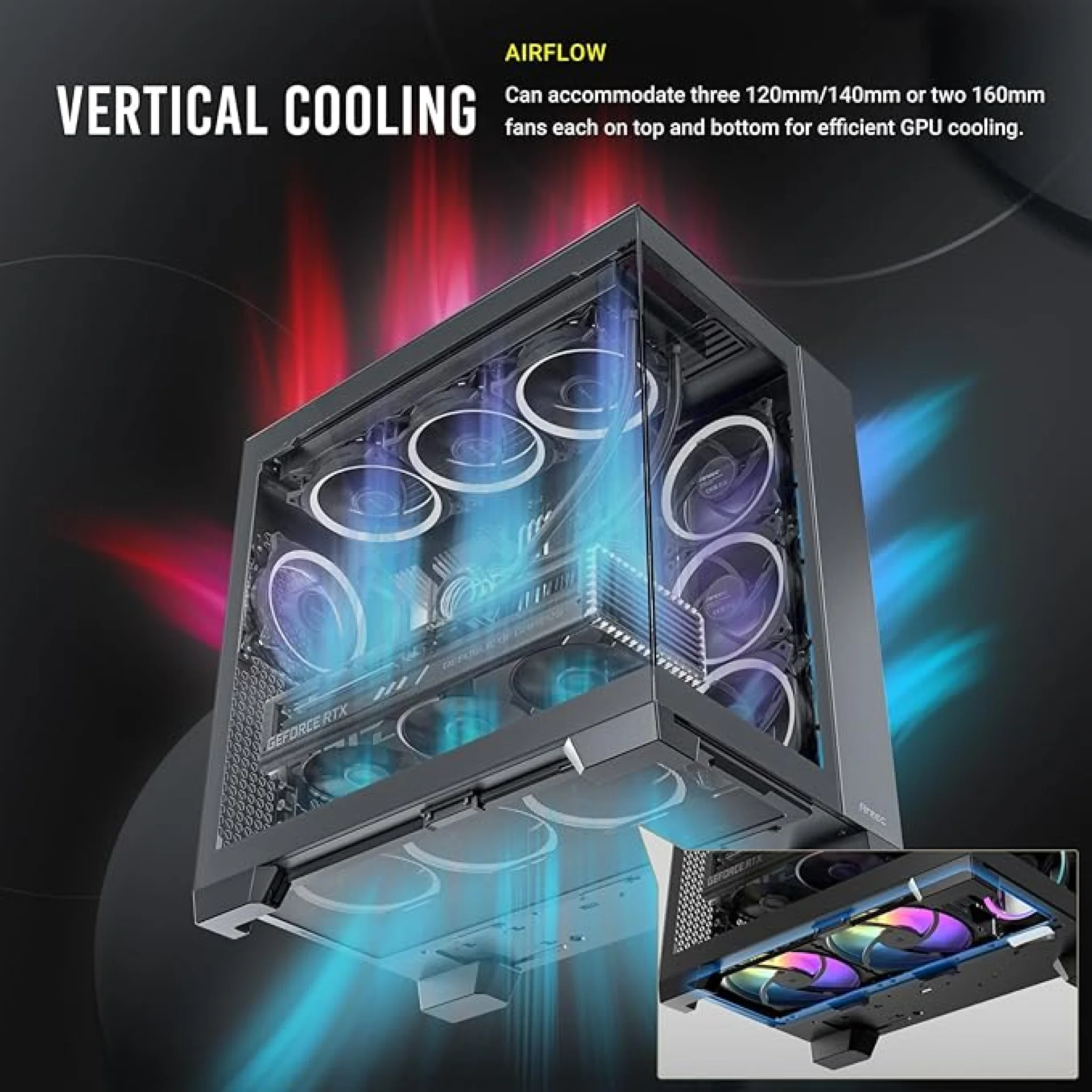 Antec C8 RGB E-ATX Mid-Tower 3X ARGB FANS Inci Black