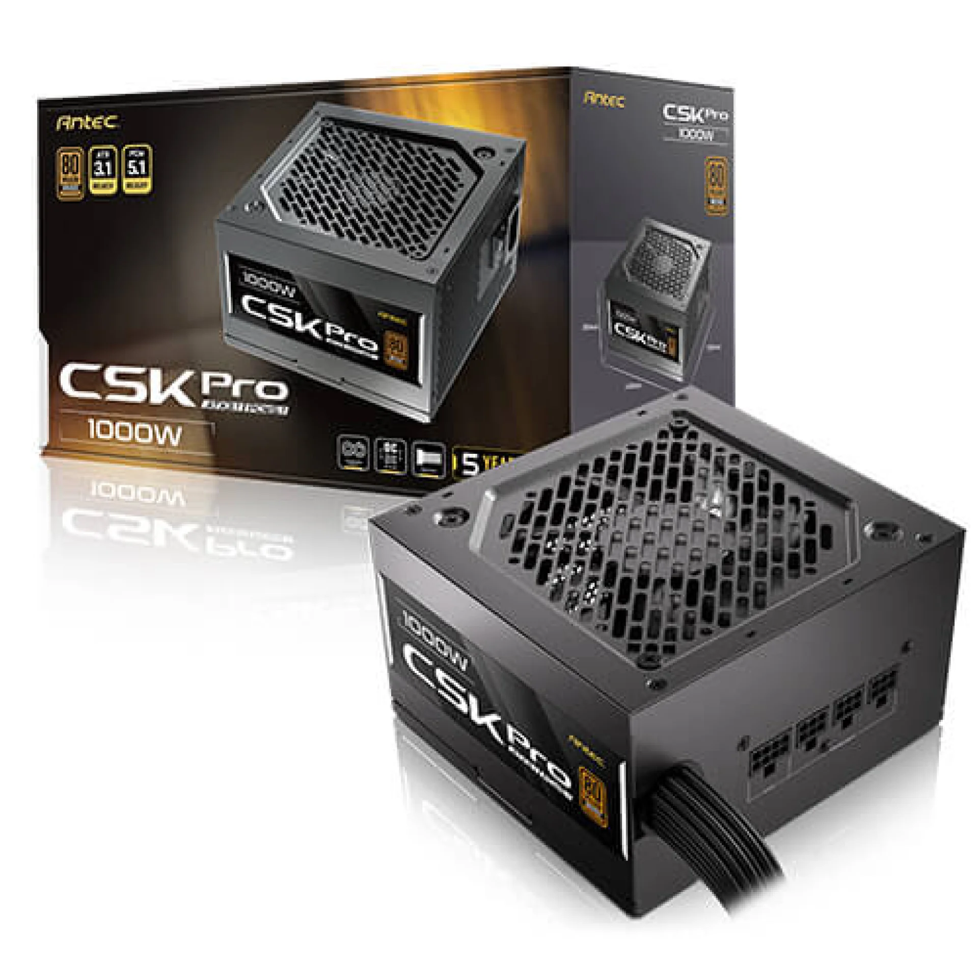 Antec CSK 1000 PRO ATX 3.1 Ready Semi-Modular 80 Plus Bronze Power Supply