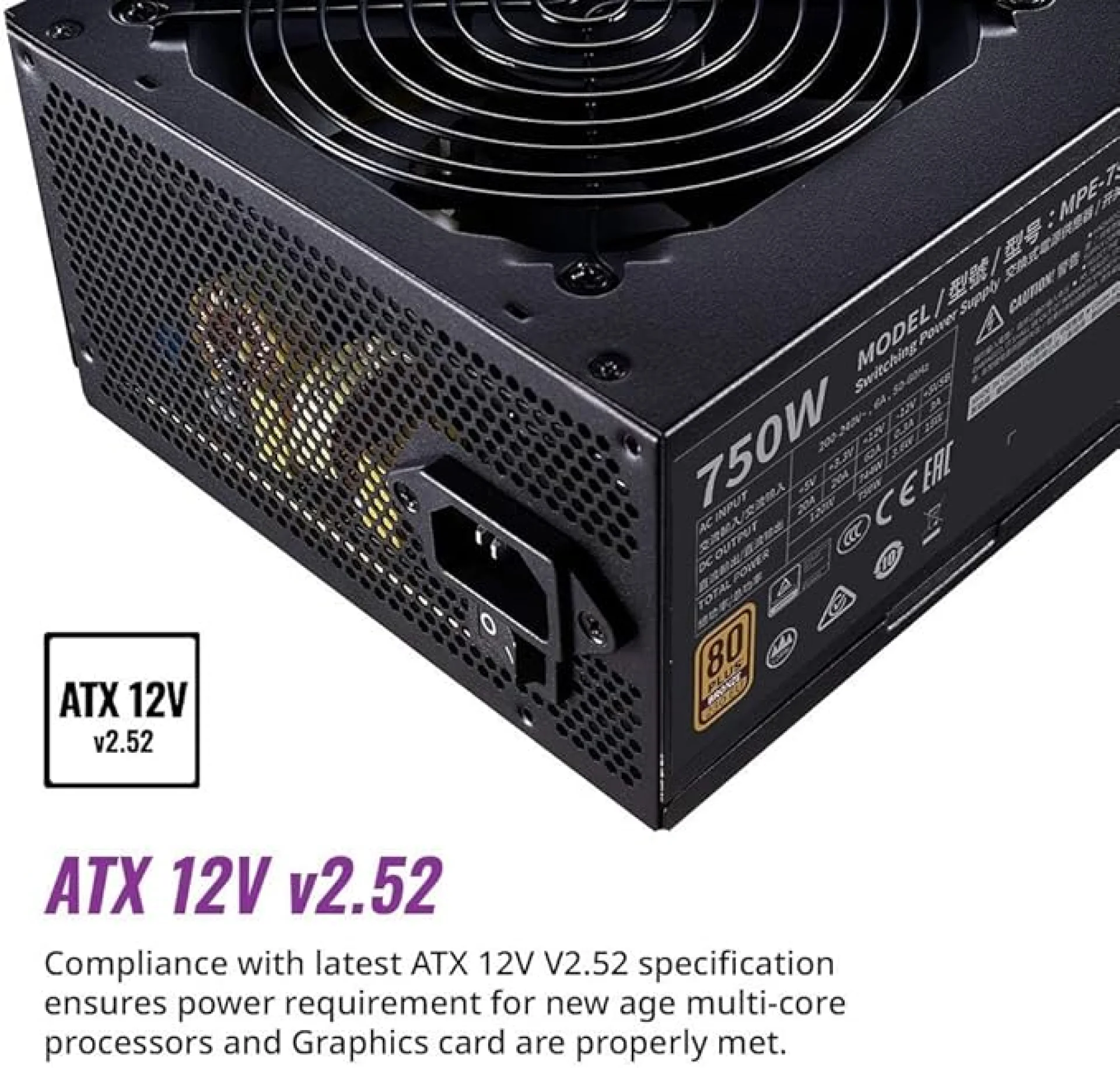 Cooler Master MWE Bronze 750W 80 Plus Bronze Power Supply