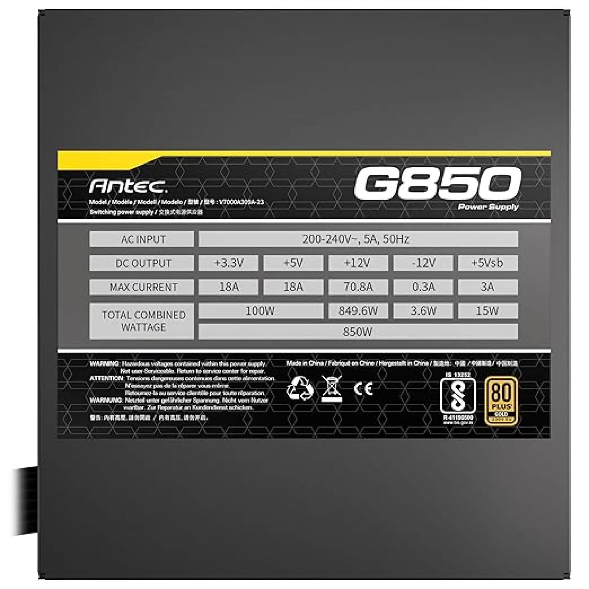 Antec Atom G850 850W 80 Plus Gold Semi-Modular Power Supply