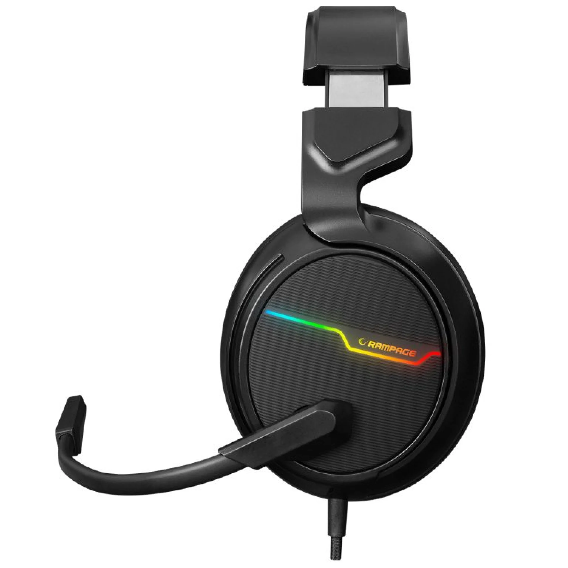 Rampage RGW9 COMFORT Black USB 7.1 Surround Sound RGB Gaming Headset with Microphone (30436)