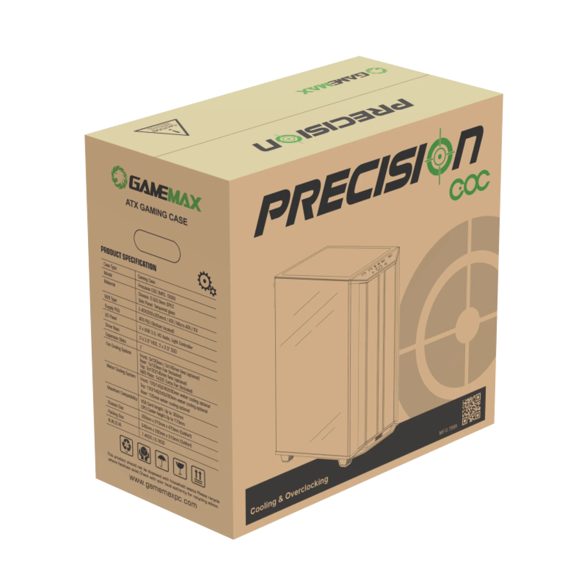 GAME MAX COMPUTER CASE PRECISION2 WHITE