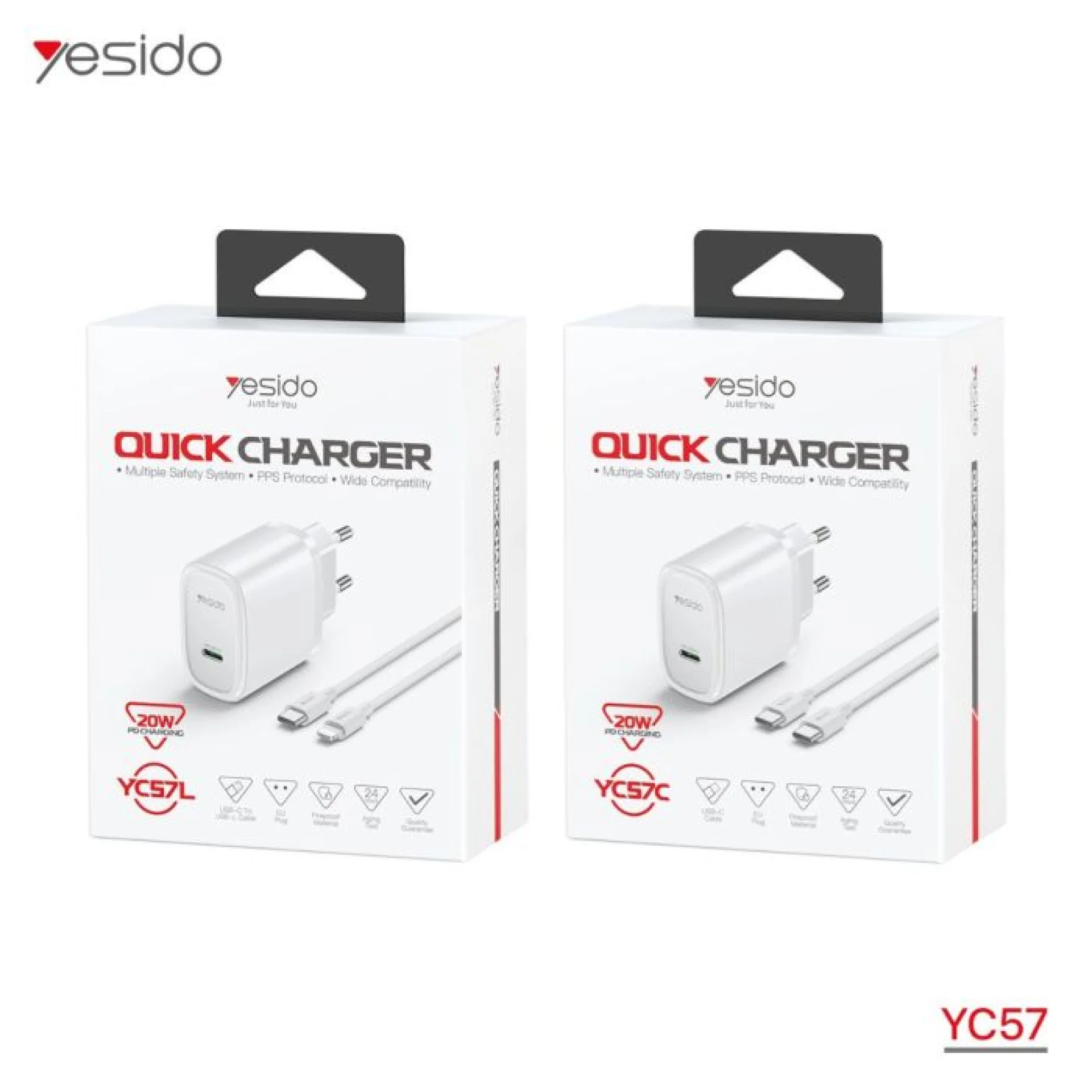 شاحن YESIDO YC57 20W PD