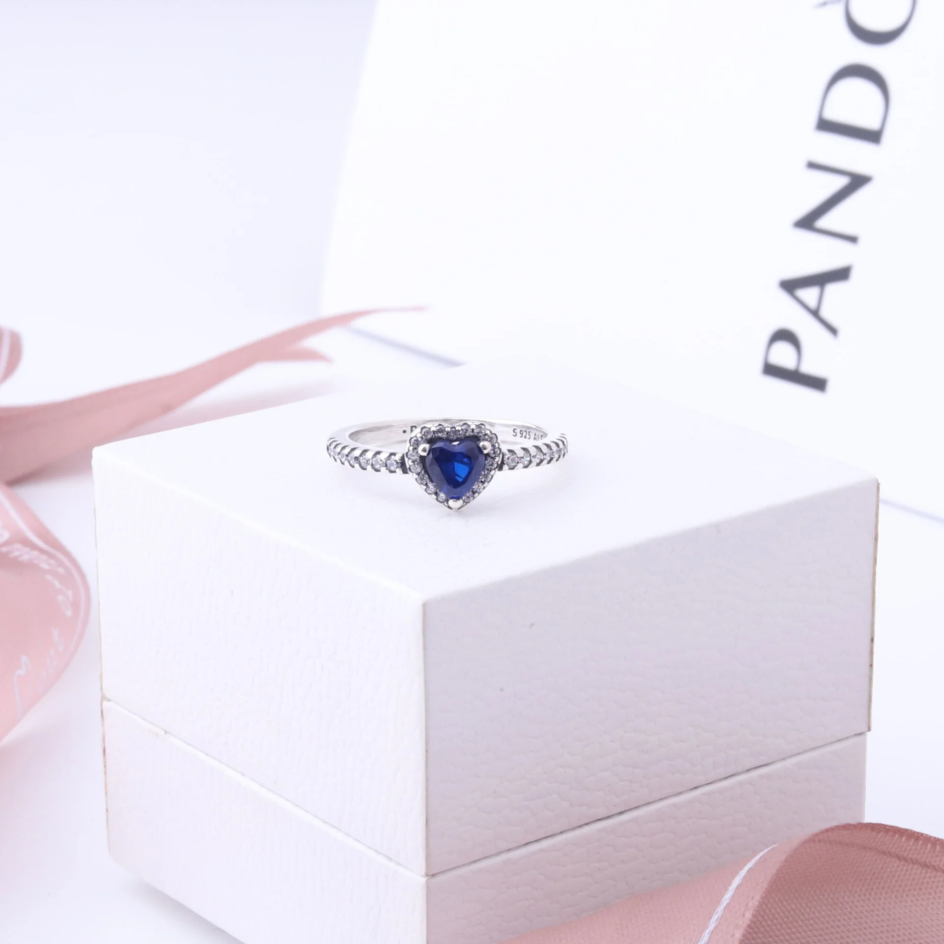 خاتم باندورا ازرق | Pandora Heart Ring Blue