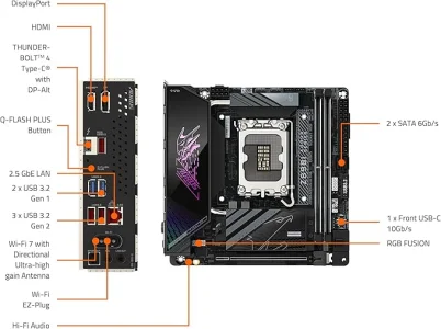 Gigabyte Z890I AORUS ULTRA (Mini-ITX, Wi-Fi 7, LGA 1851)