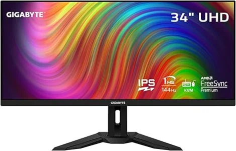 Gigabyte M34WQ | شاشة 34 بوصة UWQHD 144Hz 1ms HDR400 IPS KVM