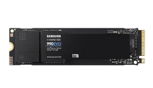 Samsung 990 EVO 1TB PCIe 4.0 x4/5.0 x2 SSD