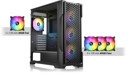 Antec AX90 Mid Tower Gaming Case 4X120MM ARGB FANS