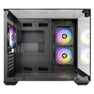 Antec CX600M RGB Black Mini Tower tempered glass panel