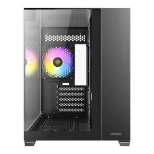 Antec CX600M RGB Black Mini Tower tempered glass panel