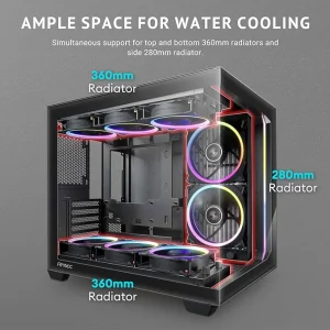 Antec C5 Gaming Mid-Tower ATX Type-C Black No Fans