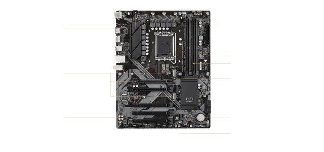 Gigabyte B760 DS3H DDR4 ATX PCIe 4.0 DP HDMI LGA1700