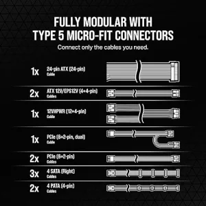 Corsair RM850x SHIFT 80 Plus Gold Fully Modular ATX Power Supply