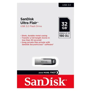 SanDisk Ultra Flair 32GB USB Flash Drive - فلاش ميموري سان ديسك الترا فلاير 32 جيجابايت