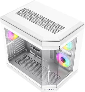 GAME MAX COMPUTER CASE HYPE WHITE - كيس كمبيوتر