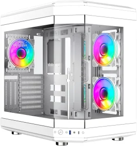 GAME MAX COMPUTER CASE HYPE WHITE - كيس كمبيوتر