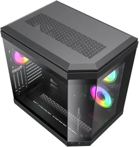 GAME MAX COMPUTER CASE HYPE BLACK - كيس كمبيوتر