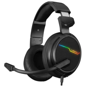 Rampage RGW9 COMFORT Black USB 7.1 Surround Sound RGB Gaming Headset with Microphone (30436)