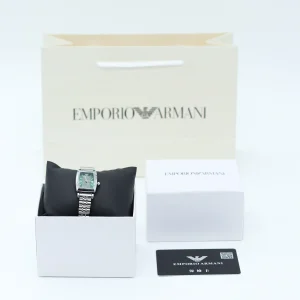 ساعة Emporio Armani فضي و اخضر