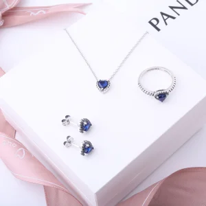 Set Pandora Blue Heart | طقم باندورا قلب ازرق