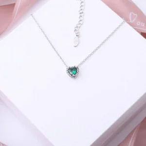 Set Pandora Green Heart | طقم باندورا قلب اخضر